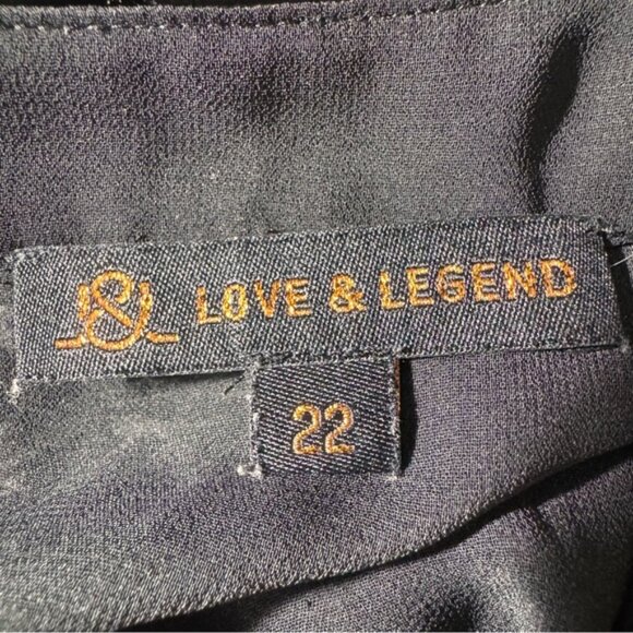 Addition Elle Love and Legend Black  White Sheer Tunic Top Size 22 - Picture 9 of 10